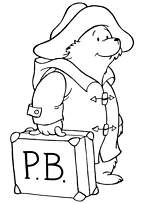 coloriage l ours paddington et sa valise